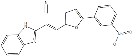2-(1H-benzimidazol-2-yl)-3-(5-{3-nitrophenyl}-2-furyl)acrylonitrile Structure