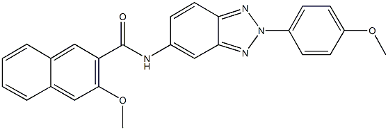 3-methoxy-N-[2-(4-methoxyphenyl)-2H-1,2,3-benzotriazol-5-yl]-2-naphthamide Structure