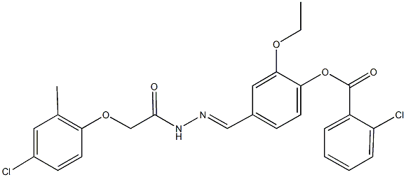 330964-30-2 4-{2-[(4-chloro-2-methylphenoxy)acetyl]carbohydrazonoyl}-2-ethoxyphenyl 2-chlorobenzoate
