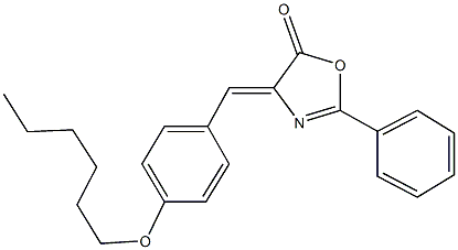 4-[4-(hexyloxy)benzylidene]-2-phenyl-1,3-oxazol-5(4H)-one 结构式