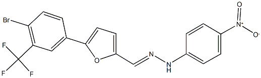 5-[4-bromo-3-(trifluoromethyl)phenyl]-2-furaldehyde {4-nitrophenyl}hydrazone Structure