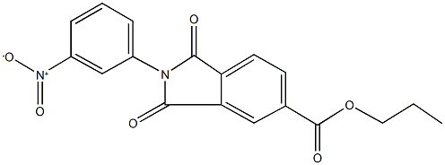 propyl 2-{3-nitrophenyl}-1,3-dioxo-5-isoindolinecarboxylate 结构式