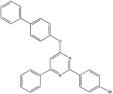 [1,1'-biphenyl]-4-yl 2-(4-bromophenyl)-6-phenyl-4-pyrimidinyl ether Struktur