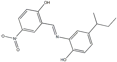 2-{[(5-sec-butyl-2-hydroxyphenyl)imino]methyl}-4-nitrophenol Structure
