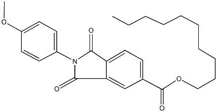 decyl 2-(4-methoxyphenyl)-1,3-dioxoisoindoline-5-carboxylate 结构式