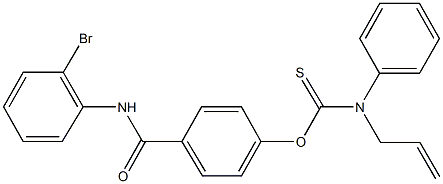 O-{4-[(2-bromoanilino)carbonyl]phenyl} allyl(phenyl)thiocarbamate|