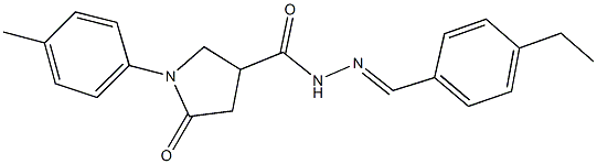 331004-06-9 N'-(4-ethylbenzylidene)-1-(4-methylphenyl)-5-oxo-3-pyrrolidinecarbohydrazide