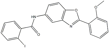 2-iodo-N-[2-(2-methoxyphenyl)-1,3-benzoxazol-5-yl]benzamide|