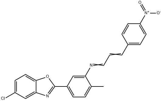 5-chloro-2-{3-[(3-{4-nitrophenyl}-2-propenylidene)amino]-4-methylphenyl}-1,3-benzoxazole,331246-99-2,结构式