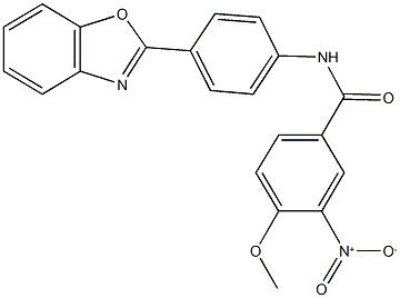 N-[4-(1,3-benzoxazol-2-yl)phenyl]-3-nitro-4-methoxybenzamide,331249-72-0,结构式