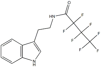 2,2,3,3,4,4,4-heptafluoro-N-[2-(1H-indol-3-yl)ethyl]butanamide 化学構造式