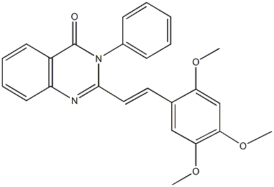 3-phenyl-2-[2-(2,4,5-trimethoxyphenyl)vinyl]-4(3H)-quinazolinone Struktur