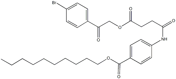 decyl 4-({4-[2-(4-bromophenyl)-2-oxoethoxy]-4-oxobutanoyl}amino)benzoate Struktur