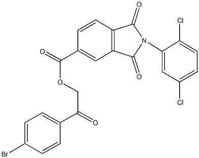 331269-85-3 2-(4-bromophenyl)-2-oxoethyl 2-(2,5-dichlorophenyl)-1,3-dioxoisoindoline-5-carboxylate