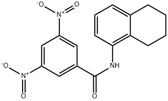 3,5-bisnitro-N-(5,6,7,8-tetrahydronaphthalen-1-yl)benzamide,331270-31-6,结构式