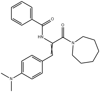 N-{1-(1-azepanylcarbonyl)-2-[4-(dimethylamino)phenyl]vinyl}benzamide Structure
