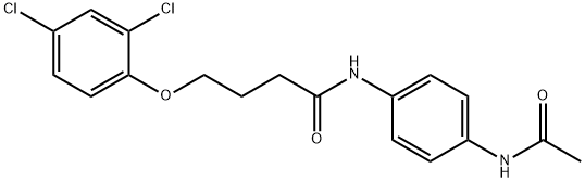 N-[4-(acetylamino)phenyl]-4-(2,4-dichlorophenoxy)butanamide Structure