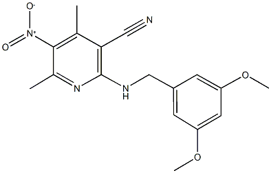 331276-96-1 2-[(3,5-dimethoxybenzyl)amino]-5-nitro-4,6-dimethylnicotinonitrile