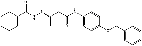 331438-13-2 N-[4-(benzyloxy)phenyl]-3-[(cyclohexylcarbonyl)hydrazono]butanamide