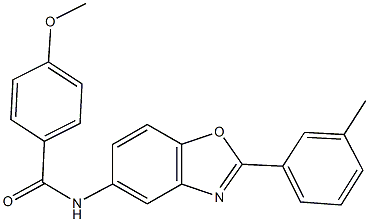 4-methoxy-N-[2-(3-methylphenyl)-1,3-benzoxazol-5-yl]benzamide Structure