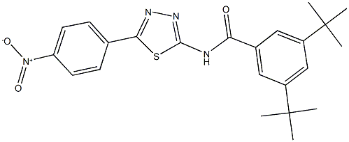 3,5-bis(1,1-dimethylethyl)-N-(5-{4-nitrophenyl}-1,3,4-thiadiazol-2-yl)benzamide Structure