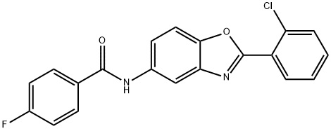 331650-60-3 N-[2-(2-chlorophenyl)-1,3-benzoxazol-5-yl]-4-fluorobenzamide