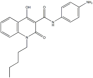 N-(4-aminophenyl)-4-hydroxy-2-oxo-1-pentyl-1,2-dihydro-3-quinolinecarboxamide 结构式