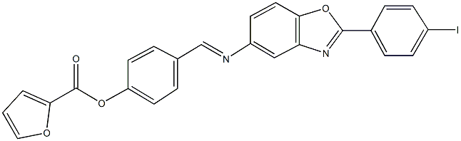 4-({[2-(4-iodophenyl)-1,3-benzoxazol-5-yl]imino}methyl)phenyl 2-furoate|
