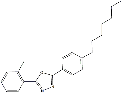 2-(4-heptylphenyl)-5-(2-methylphenyl)-1,3,4-oxadiazole Struktur