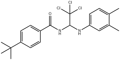 4-tert-butyl-N-[2,2,2-trichloro-1-(3,4-dimethylanilino)ethyl]benzamide Structure