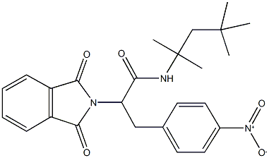 2-(1,3-dioxo-1,3-dihydro-2H-isoindol-2-yl)-3-{4-nitrophenyl}-N-(1,1,3,3-tetramethylbutyl)propanamide,331658-72-1,结构式