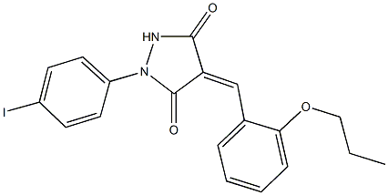 331667-01-7 1-(4-iodophenyl)-4-(2-propoxybenzylidene)-3,5-pyrazolidinedione