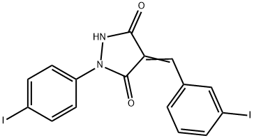 4-(3-iodobenzylidene)-1-(4-iodophenyl)-3,5-pyrazolidinedione Structure