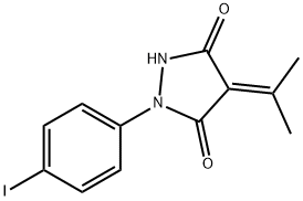 1-(4-iodophenyl)-4-(1-methylethylidene)pyrazolidine-3,5-dione,331667-52-8,结构式
