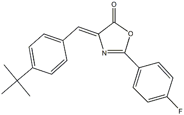 4-(4-tert-butylbenzylidene)-2-(4-fluorophenyl)-1,3-oxazol-5(4H)-one Struktur