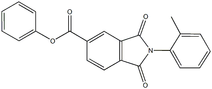 phenyl 2-(2-methylphenyl)-1,3-dioxo-5-isoindolinecarboxylate Structure