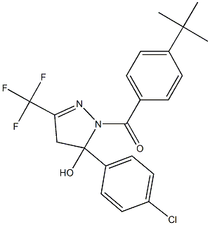 331711-02-5 1-(4-tert-butylbenzoyl)-5-(4-chlorophenyl)-3-(trifluoromethyl)-4,5-dihydro-1H-pyrazol-5-ol