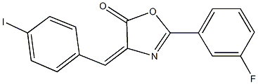 2-(3-fluorophenyl)-4-(4-iodobenzylidene)-1,3-oxazol-5(4H)-one Structure