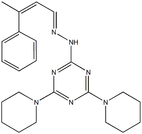 3-phenyl-2-butenal [4,6-di(1-piperidinyl)-1,3,5-triazin-2-yl]hydrazone Structure