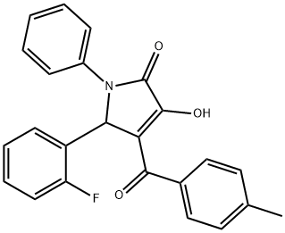 5-(2-fluorophenyl)-3-hydroxy-4-(4-methylbenzoyl)-1-phenyl-1,5-dihydro-2H-pyrrol-2-one Structure