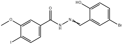 N'-(5-bromo-2-hydroxybenzylidene)-4-iodo-3-methoxybenzohydrazide,331761-85-4,结构式
