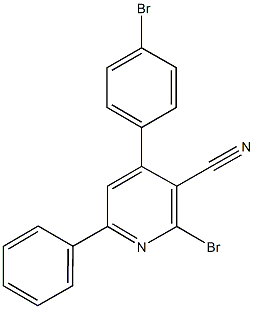 2-bromo-4-(4-bromophenyl)-6-phenylnicotinonitrile Structure