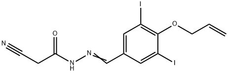 N'-[4-(allyloxy)-3,5-diiodobenzylidene]-2-cyanoacetohydrazide,331820-30-5,结构式