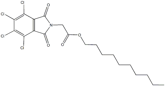 decyl (4,5,6,7-tetrachloro-1,3-dioxo-1,3-dihydro-2H-isoindol-2-yl)acetate Struktur