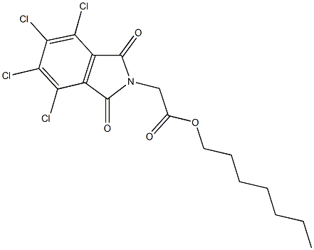 heptyl (4,5,6,7-tetrachloro-1,3-dioxo-1,3-dihydro-2H-isoindol-2-yl)acetate,331830-80-9,结构式