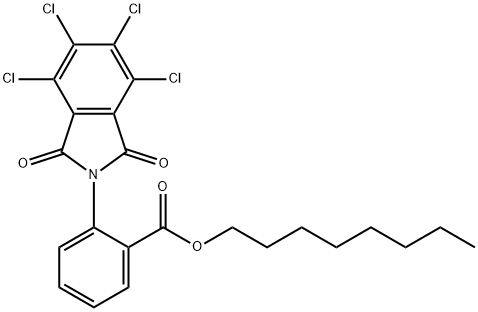 octyl 2-(4,5,6,7-tetrachloro-1,3-dioxo-1,3-dihydro-2H-isoindol-2-yl)benzoate Struktur