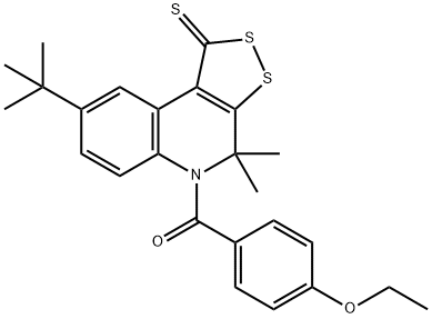331841-19-1 8-tert-butyl-5-(4-ethoxybenzoyl)-4,4-dimethyl-4,5-dihydro-1H-[1,2]dithiolo[3,4-c]quinoline-1-thione