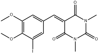5-(3-iodo-4,5-dimethoxybenzylidene)-1,3-dimethyl-2,4,6(1H,3H,5H)-pyrimidinetrione|
