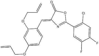4-[2,4-bis(allyloxy)benzylidene]-2-(2-chloro-4,5-difluorophenyl)-1,3-oxazol-5(4H)-one Structure