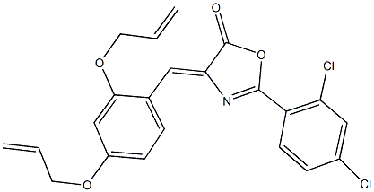 4-[2,4-bis(allyloxy)benzylidene]-2-(2,4-dichlorophenyl)-1,3-oxazol-5(4H)-one Struktur